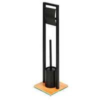 WC-BÜRSTENKOMBINATION - Schwarz/Braun, Basics, Holz/Metall (10/69/19cm) - Wenko
