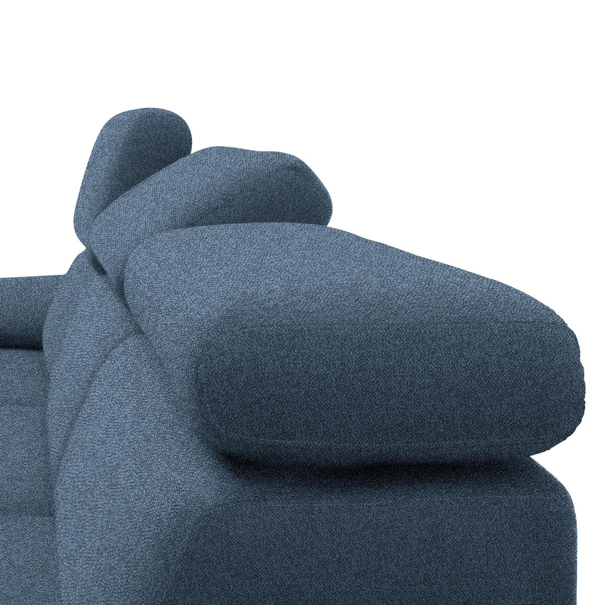 ECKSOFA in Velours Blau  295/187 cm  - Blau/Schwarz, Design, Textil/Metall (295/187cm) - Novel