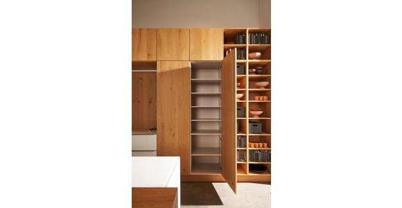 EINBAUKÜCHE - Eichefarben/Weiß, Design, Glas/Holzwerkstoff - Dieter Knoll