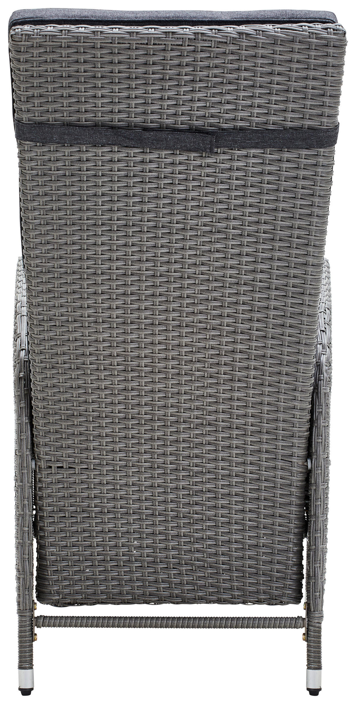 GARTENSESSEL Stahl Grau, Dunkelgrau  - Dunkelgrau/Grau, MODERN, Kunststoff/Textil (55/108/71cm) - Ambia Garden