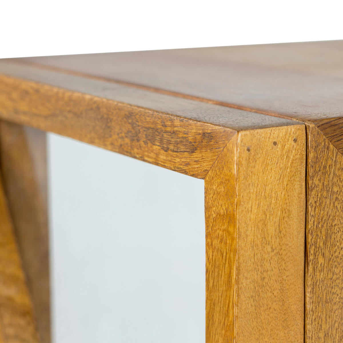 VITRINE Kella in vollmassiv Mangoholz Naturfarben  - Naturfarben, Design, Glas/Holz (40/137/39cm) - Livetastic