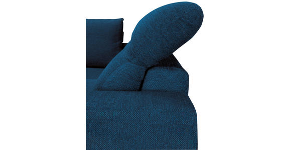 ECKSOFA Blau Chenille  - Blau/Schwarz, KONVENTIONELL, Textil/Metall (185/266cm) - Carryhome