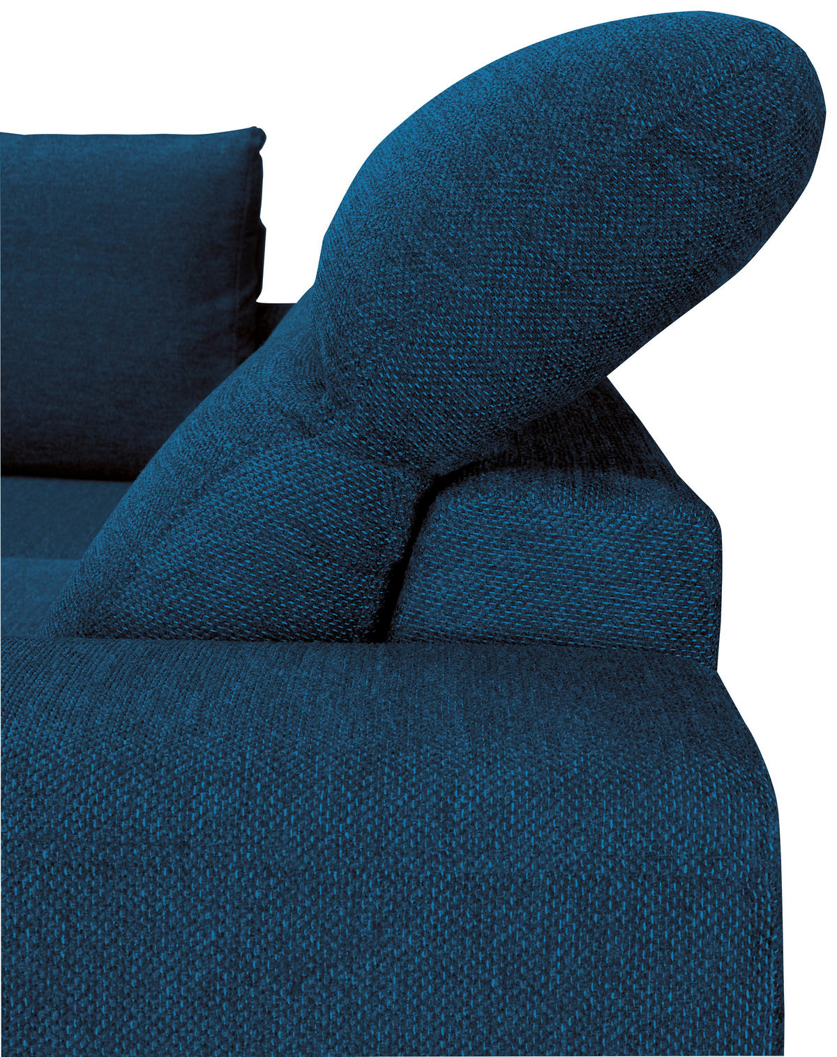 ECKSOFA Blau Chenille  - Blau/Schwarz, KONVENTIONELL, Textil/Metall (185/240cm) - Carryhome