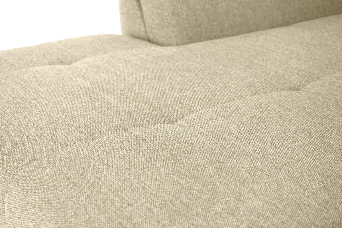 ECKSOFA Beige Webstoff  - Beige/Schwarz, Design, Kunststoff/Textil (187/278cm) - Livetastic