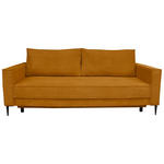 SCHLAFSOFA Cord Kupferfarben  - Schwarz/Kupferfarben, KONVENTIONELL, Textil/Metall (222/93/98cm) - Carryhome