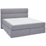 BOXSPRINGBETT 180/200 cm  in Grau, Eichefarben  - Eichefarben/Schwarz, KONVENTIONELL, Holz/Kunststoff (180/200cm) - Dieter Knoll