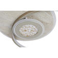 LED-DECKENLEUCHTE Travera 54,5/43/8 cm  - Sandfarben/Chromfarben, Design, Kunststoff/Stein (54,5/43/8cm) - Novel