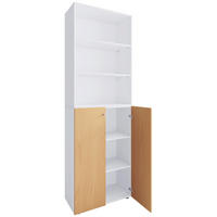 SCHUHSCHRANK Lona  in 70/220/40 cm  - Silberfarben/Buchefarben, Design, Holzwerkstoff/Kunststoff (70/220/40cm) - MID.YOU