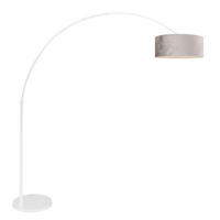 STEHLEUCHTE SPARKLED LIGHT 50/240/230 cm  - Taupe/Weiß, Trend, Leder/Metall (50/240/230cm)
