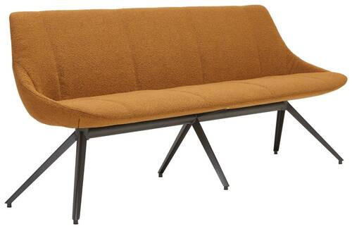 SITZBANK 195/88/62 cm Bouclé Bronzefarben Metall - Anthrazit/Bronzefarben, Design, Textil/Metall (195/88/62cm) - Bert Plantagie
