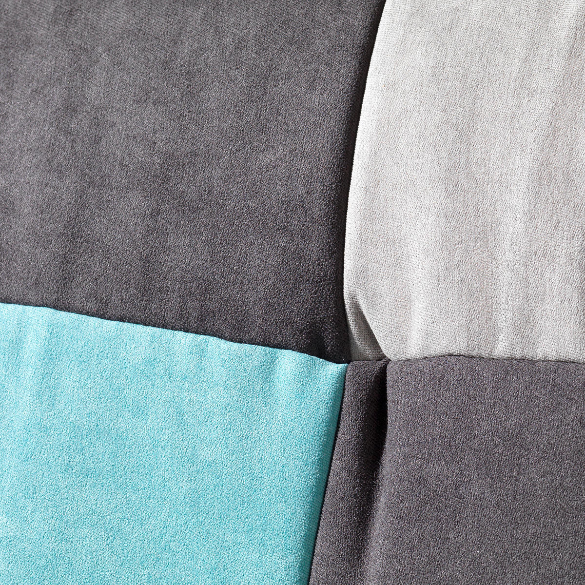 ZOFA S POSTELJNO FUNKCIJO,  svetlo siva, svetlo modra, temno siva kovina, tekstil  - svetlo modra/temno siva, Design, kovina/tekstil (194/90/100cm) - Ti'me