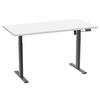 SCHREIBTISCH  in Schwarz, Weiss  - Weiss/Silberfarben, Design, Holzwerkstoff/Metall (110/71/80cm) - MID.YOU