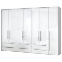 ORMAR SA KLASIČNIM VRATIMA  322/226/60 cm  - bela visoki sjaj/bela, Dizajnerski, pločasti materijal/plastika (322/226/60cm)