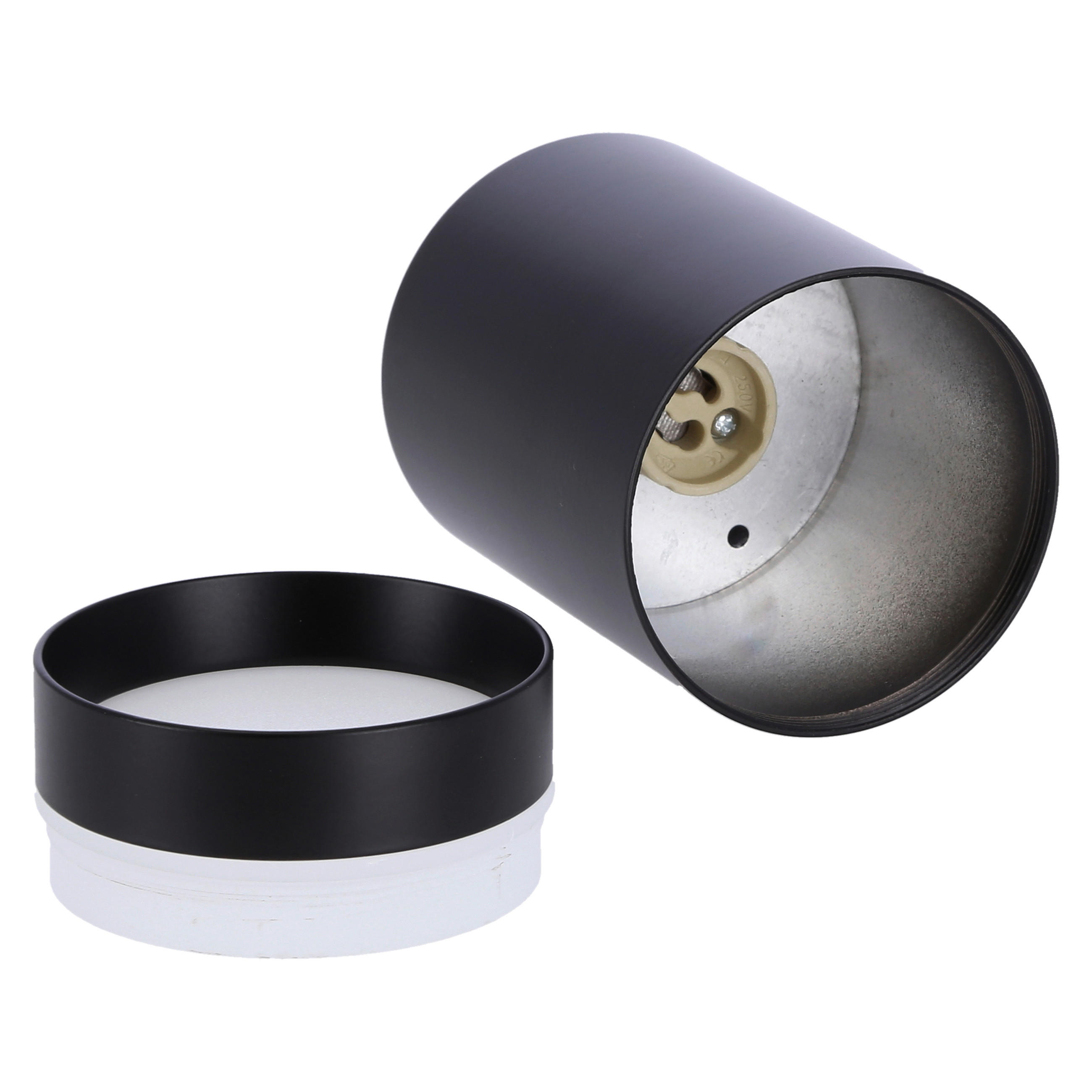 DECKENLEUCHTE Tuba 7.9/8.8/7.9 cm   - Schwarz, Design, Metall (7.9/8.8/7.9cm)