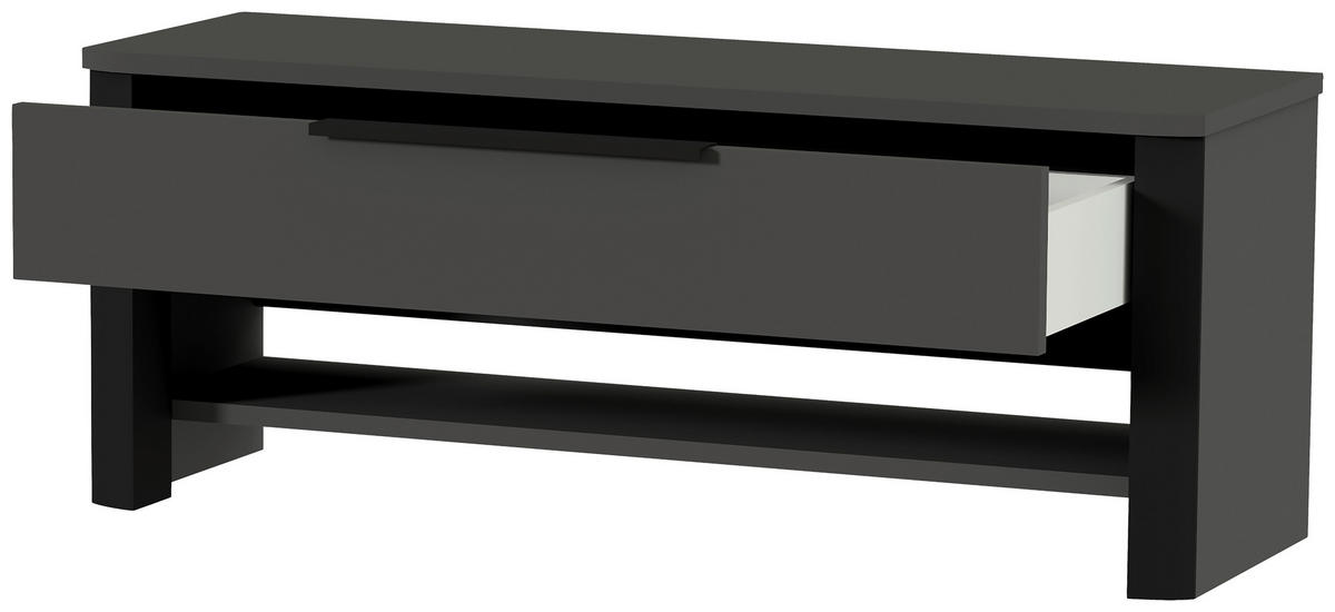 GARDEROBENBANK  in 104/42/34 cm  - Anthrazit/Schwarz, Design, Metall (104/42/34cm) - Dieter Knoll