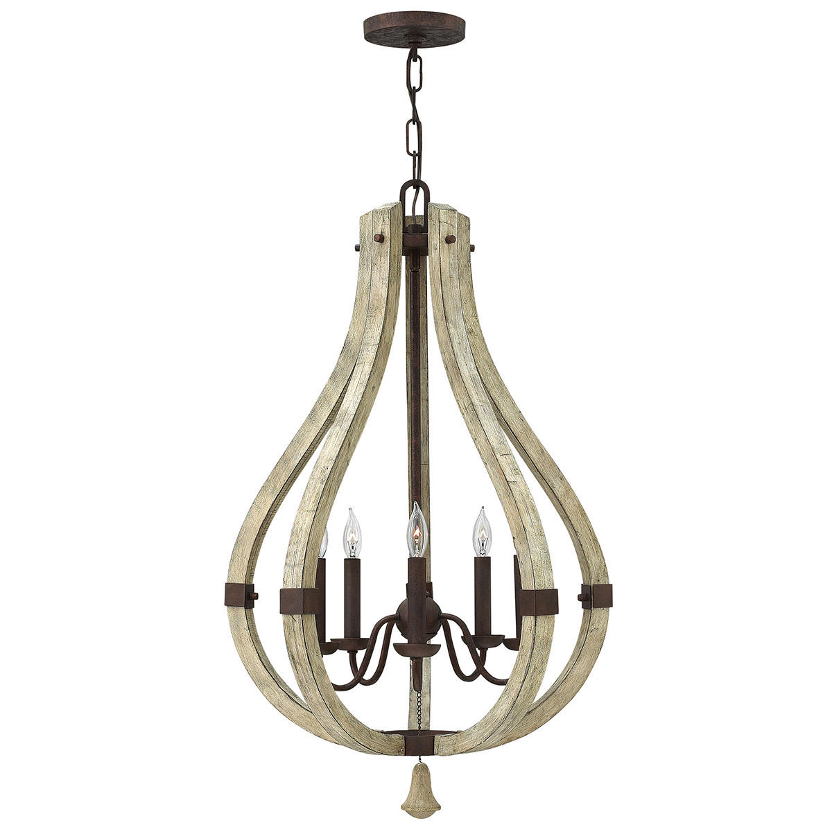 KRONLEUCHTER HK-Middlefield 50.8/81.3 cm   - Rostfarben, ROMANTIK / LANDHAUS, Holz/Metall (50.8/81.3cm) - Elstead Lighting