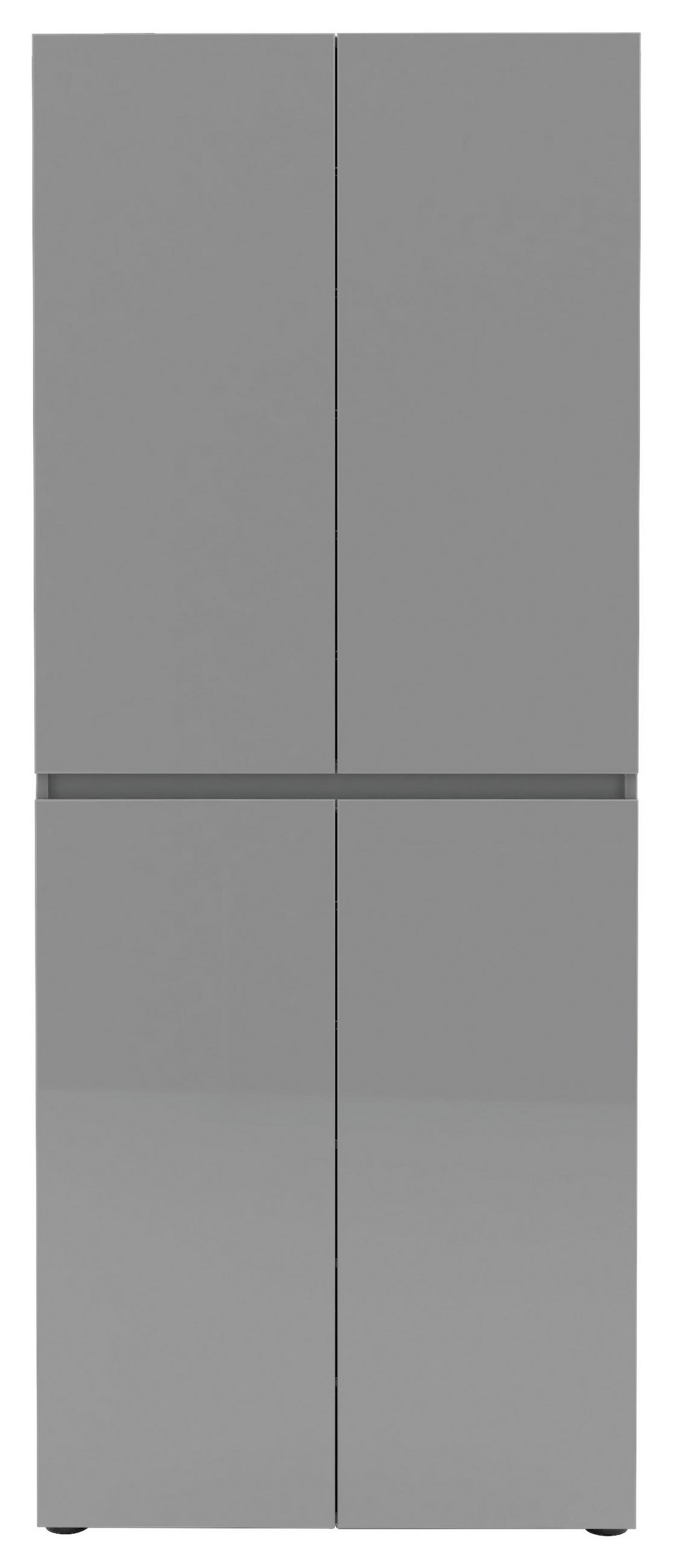 SCHUHSCHRANK Grau  - Schwarz/Grau, Design, Holzwerkstoff/Kunststoff (80/200/34cm) - Xora