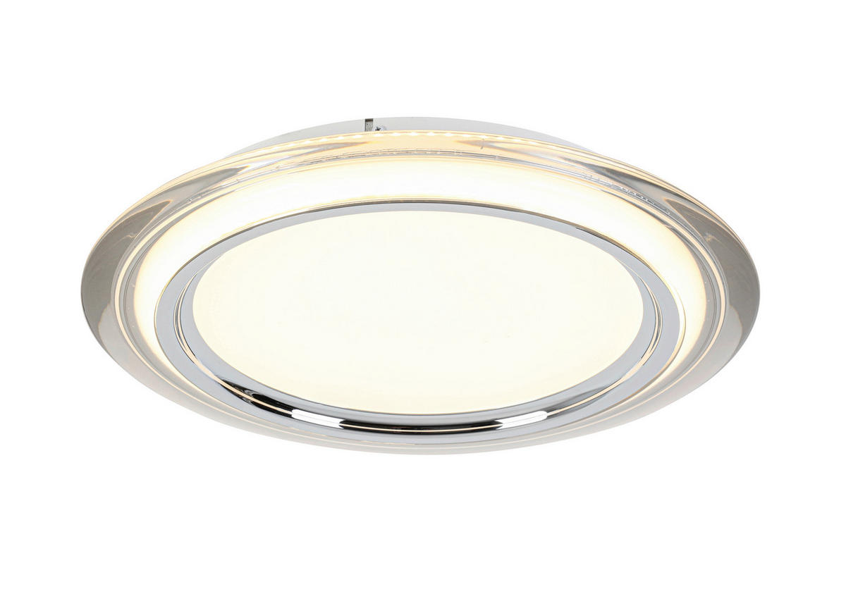 LED-TAKLAMPA Macon 36 W  - vit/kromfärg, Design, metall/plast (45cm) - Novel