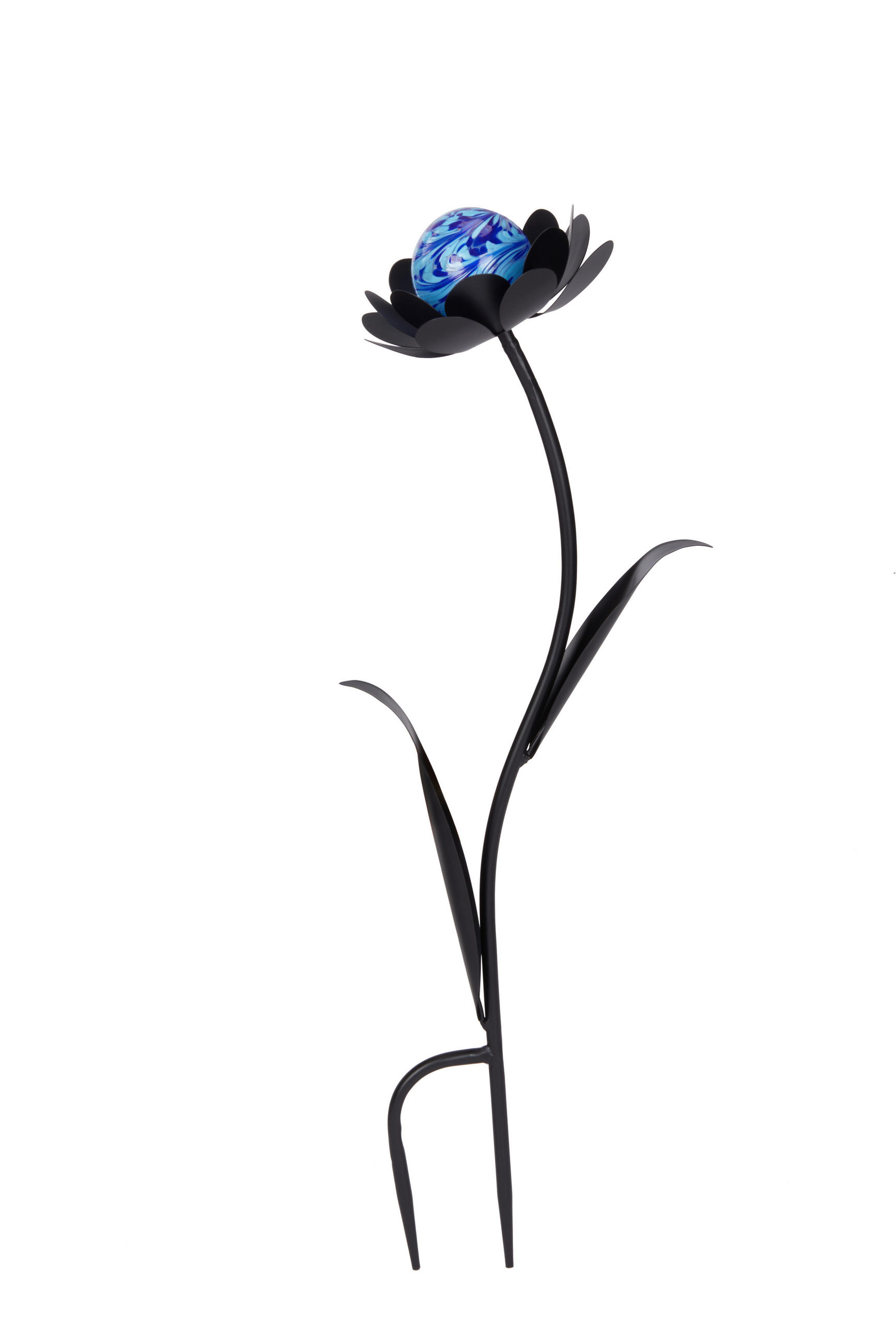 Decorațiune Pentru Grădină - albastru/negru, Basics, sticlă/metal (23/56/17cm) - Ambia Home