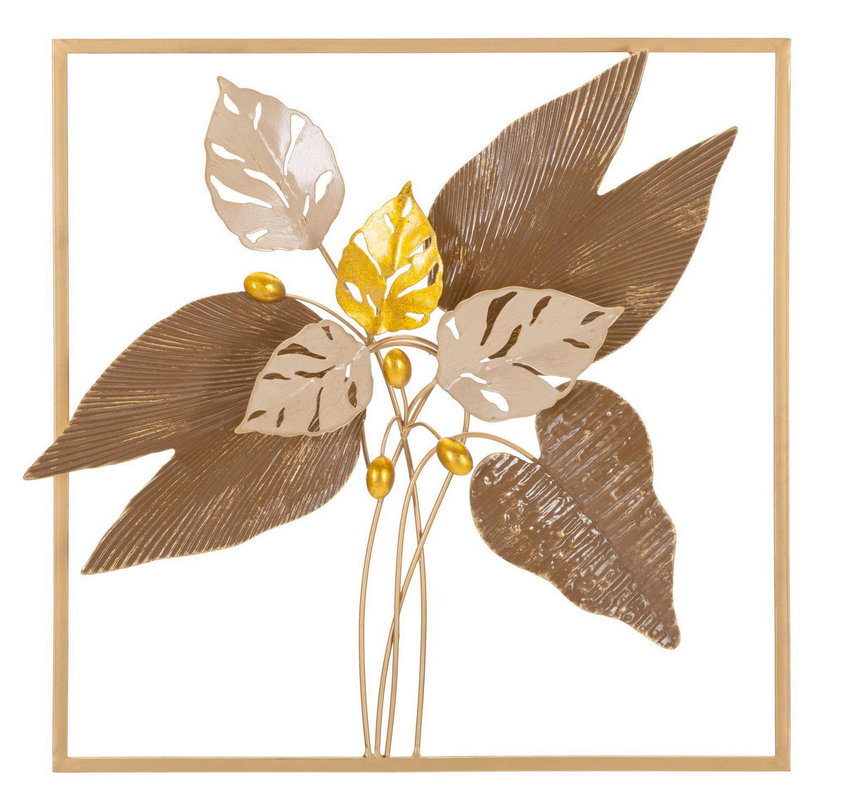 WANDDEKO  50.20/50.2/5.10 cm   - Beige/Goldfarben, Basics, Metall (50.20/50.2/5.10cm)