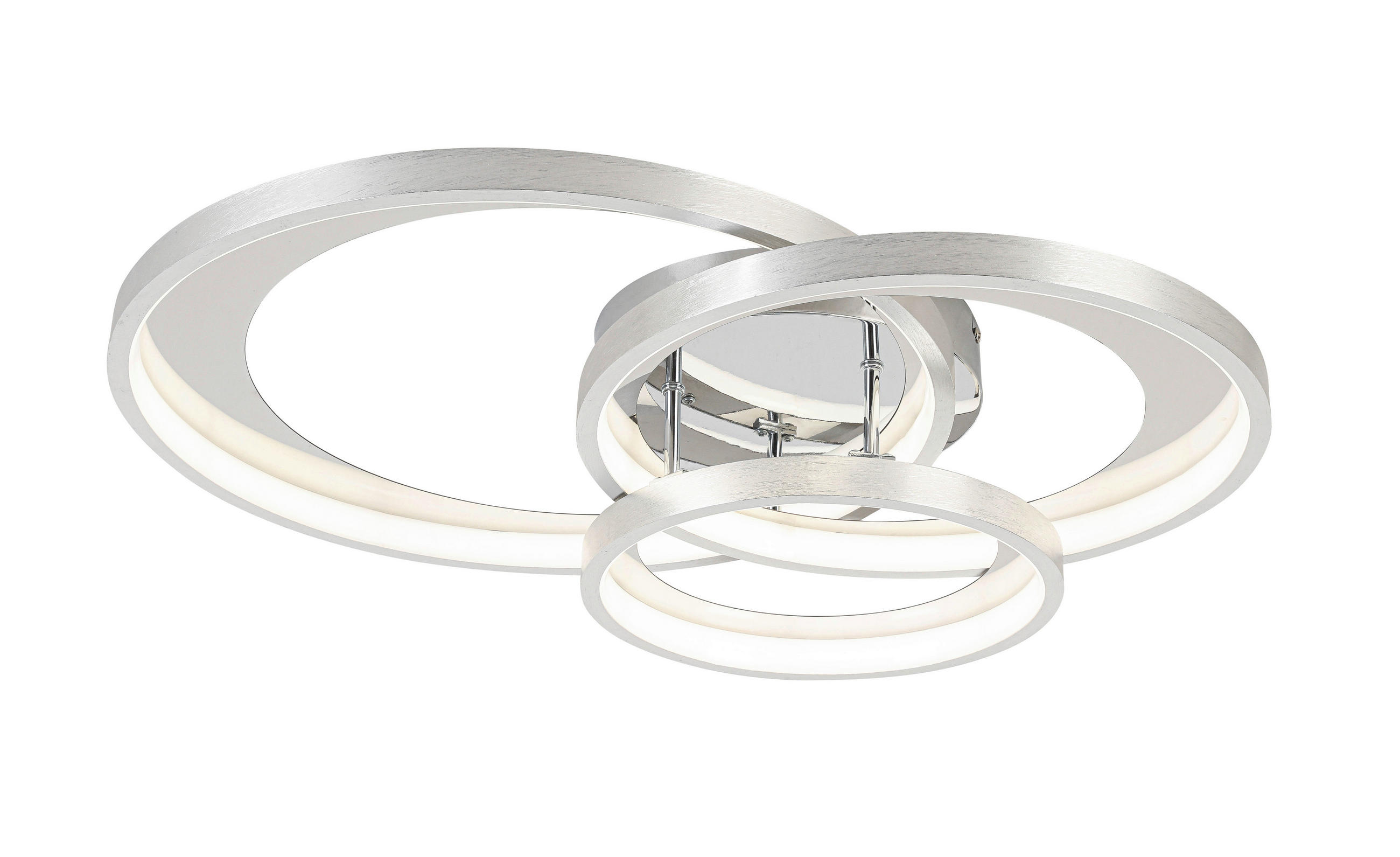 LED-DECKENLEUCHTE 54,2/46,8/11 cm    - Chromfarben/Alufarben, Design, Kunststoff/Metall (54,2/46,8/11cm) - Novel