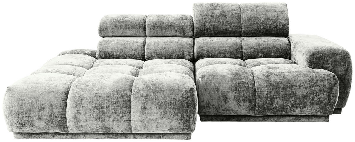 ECKSOFA in Flachgewebe Grau  150/239 cm  - Grau, MODERN, Textil (150/239cm) - MID.YOU