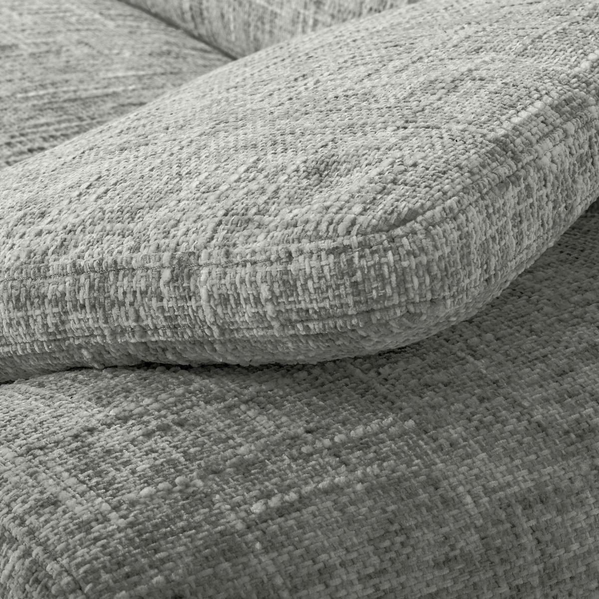 ECKSOFA SPRING Grau Webstoff Zierkissen  - Schwarz/Grau, Design, Textil/Metall (250/273cm) - Livetastic