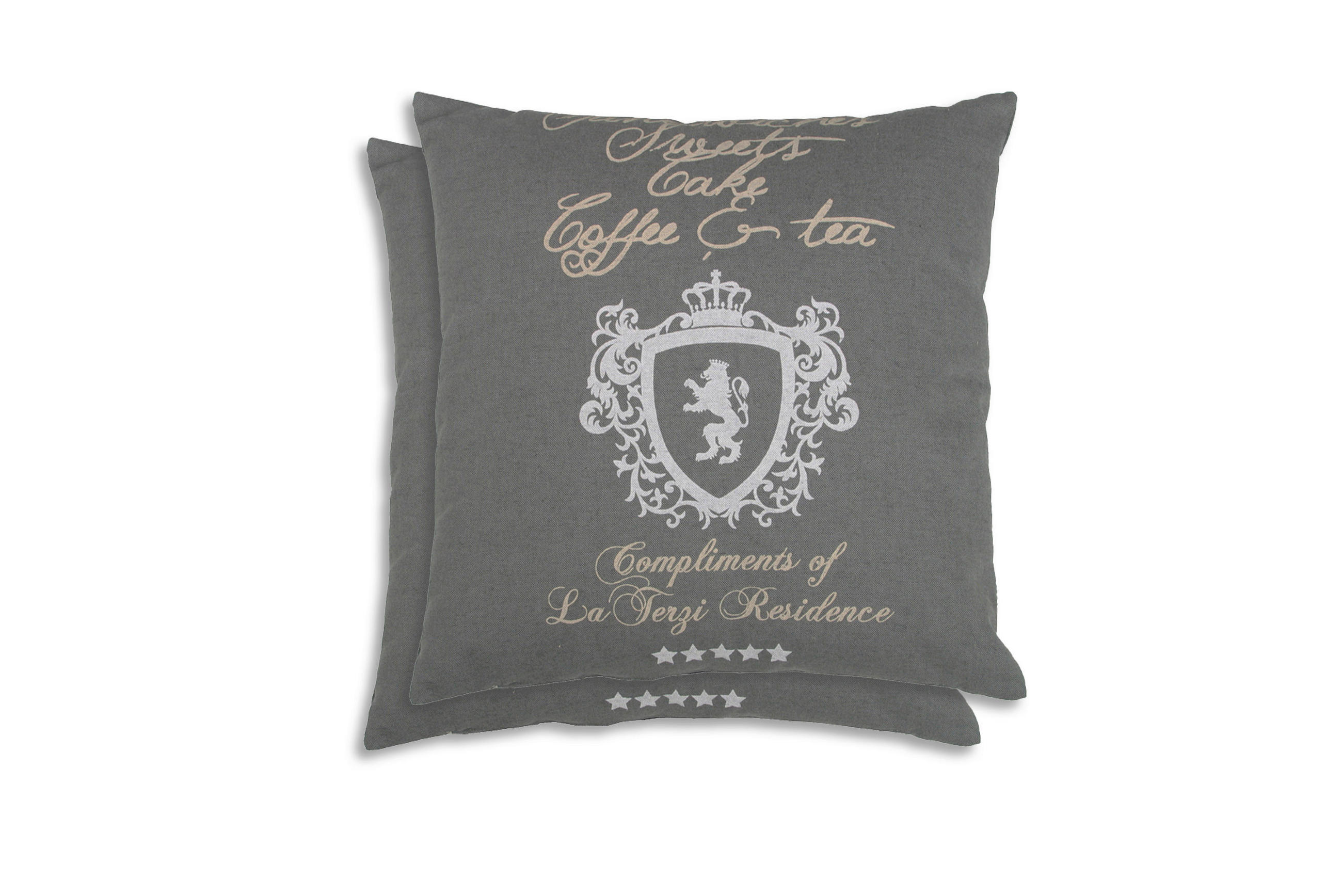 ZIERKISSENSET 2-teilig 48/48 cm  - Grau, Basics, Textil (48/48cm)