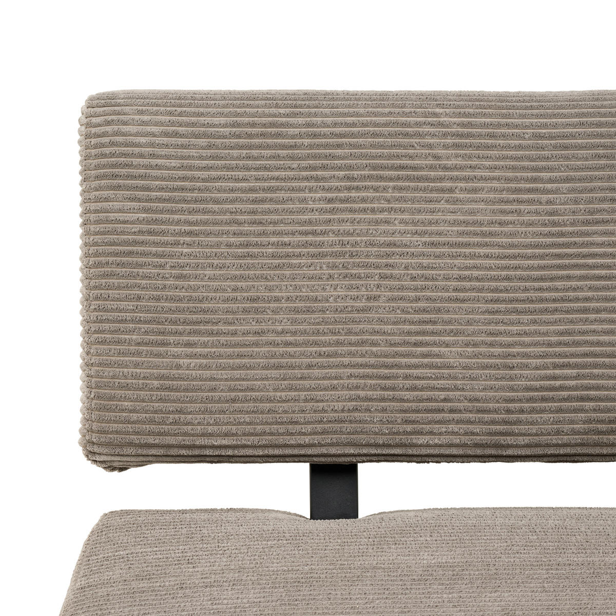 ECKBANK 190/150 cm Cord Dunkelgrau   - Dunkelgrau/Schwarz, KONVENTIONELL, Textil/Metall (190/150cm) - MID.YOU