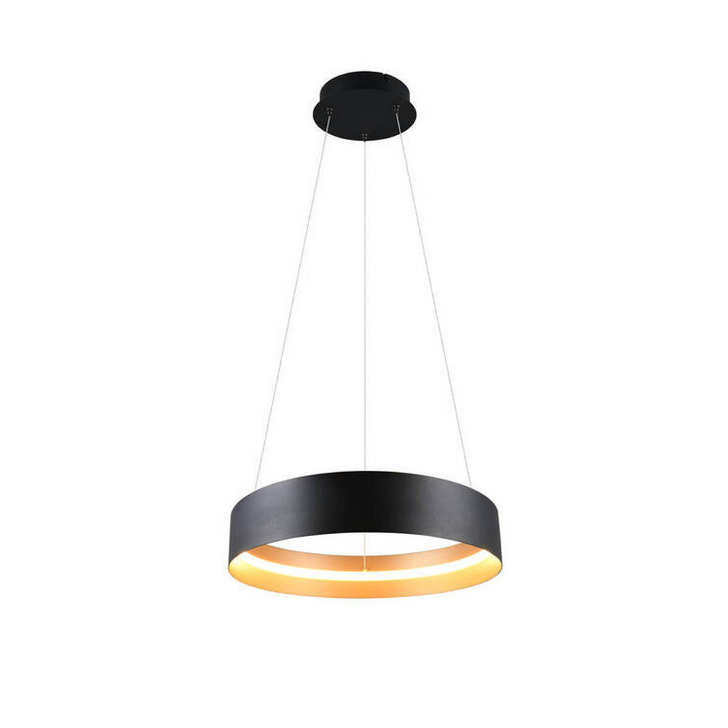 Thumbnail - Musterring Led-Hängeleuchte Musterring, Schwarz, Gold, Metall, 150 cm, Farben fixierbar, Farbtemperaturwechsler, Lampen ...