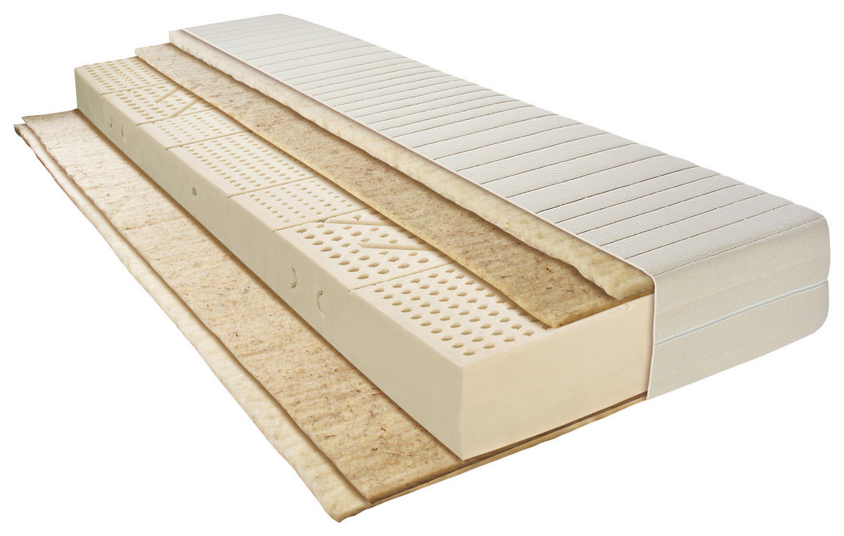 LATEXMATRATZE 90/200 cm  - Weiß, Basics, Naturmaterialien/Textil (90/200cm) - Joka