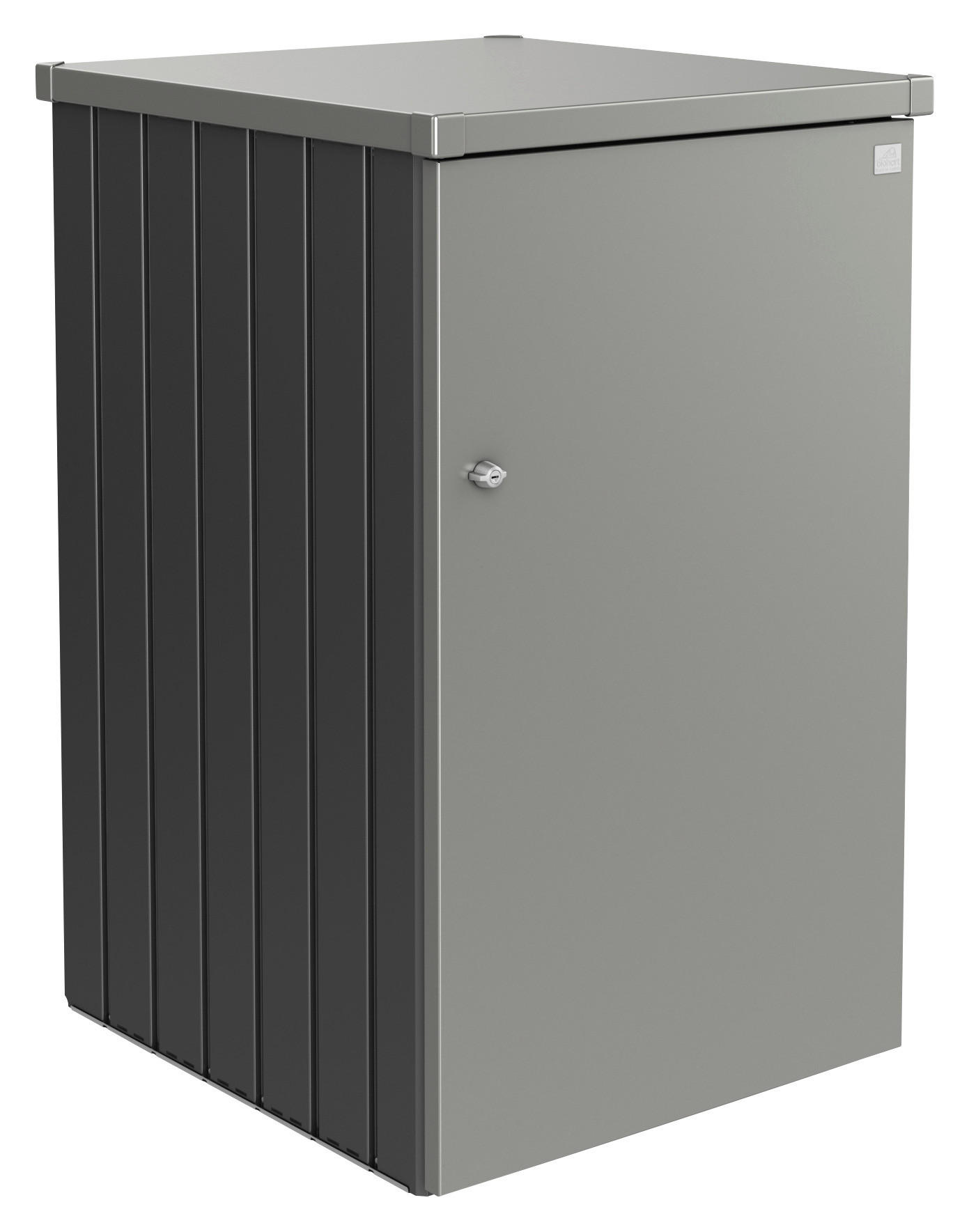 MÜLLTONNENBOX - Dunkelgrau/Graphitfarben, Basics, Metall (80/129/88cm) - Biohort