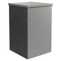 MÜLLTONNENBOX - Dunkelgrau/Graphitfarben, Basics, Metall (80/129/88cm) - Biohort