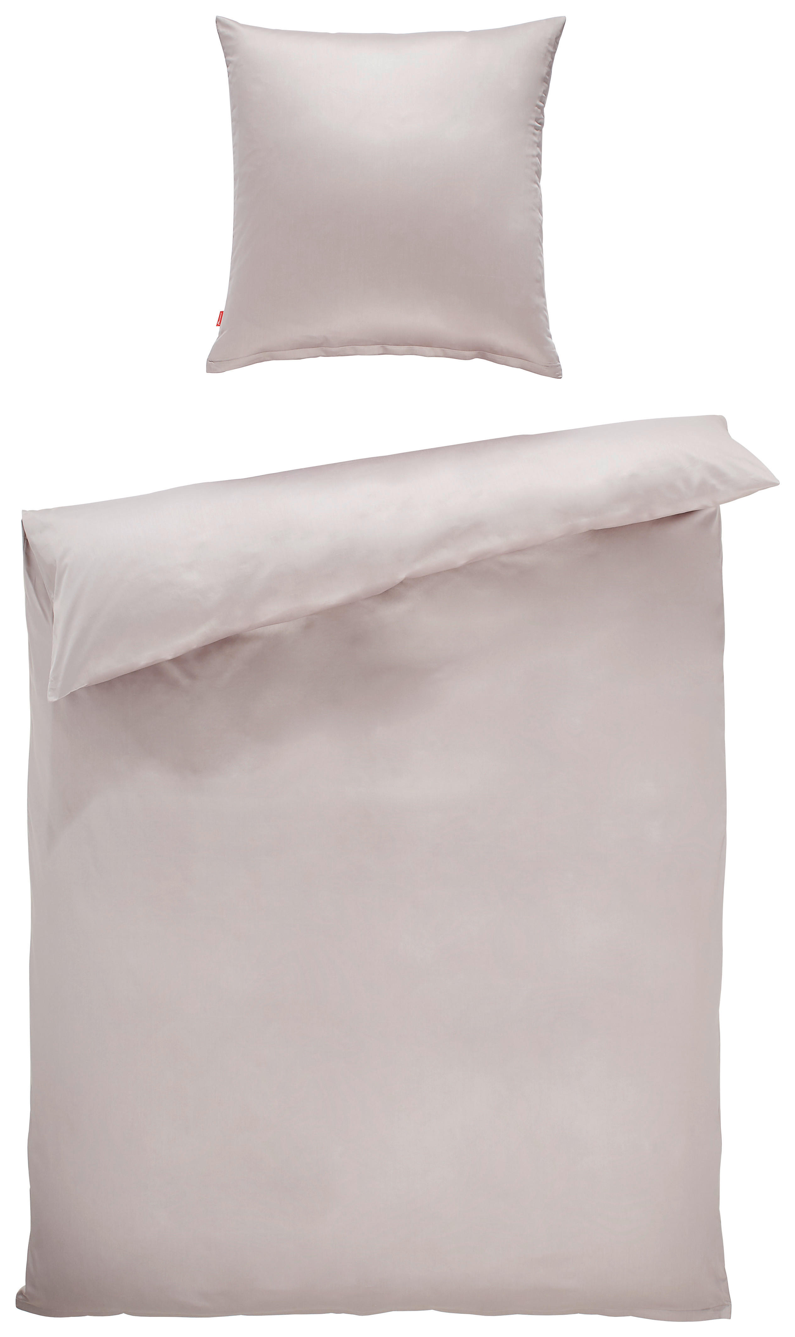 BETTWÄSCHE Makosatin 155/220 cm  - Silberfarben, Basics, Textil (155/220cm) - Fleuresse