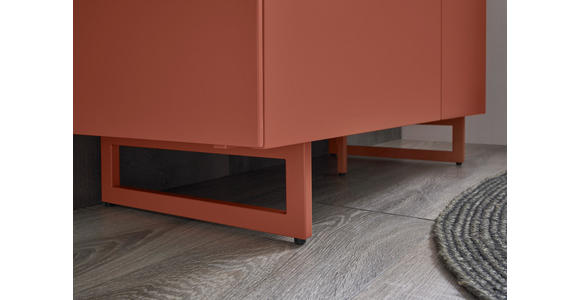 SCHUHSCHRANK  in 96/109/38 cm  - Rot/Schwarz, Design, Holzwerkstoff/Metall (96/109/38cm) - Voleo