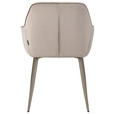 ARMLEHNSTUHL  in Eisen Samt  - Taupe, Design, Textil/Metall (56/82.5/61.5cm) - Novel