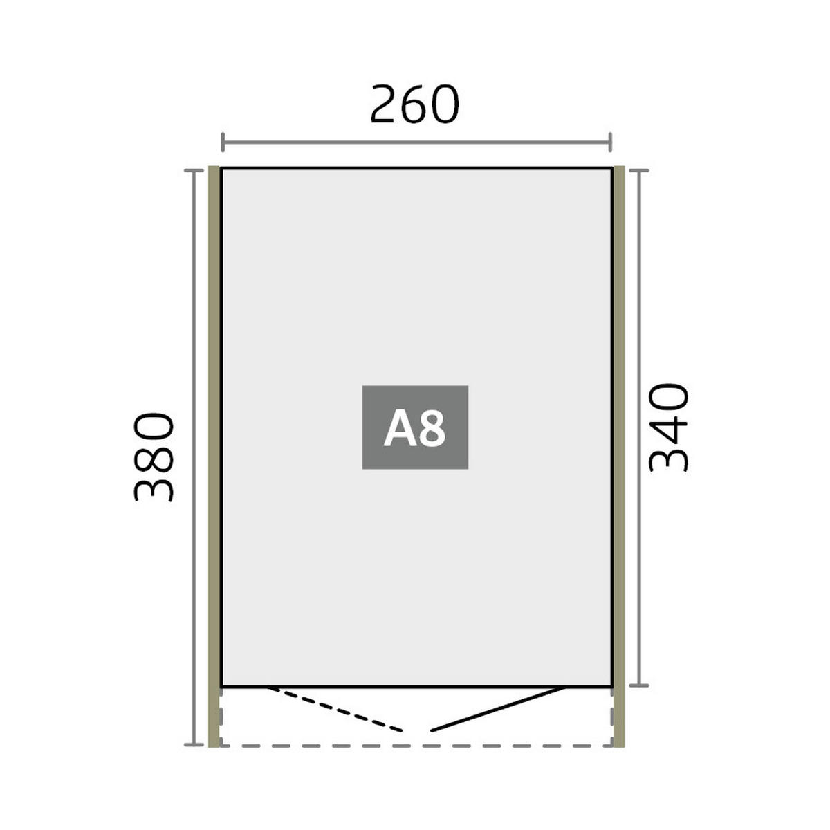 GERÄTEHAUS 260/222/380 cm  - Silberfarben, Basics, Metall (260/222/380cm) - Biohort