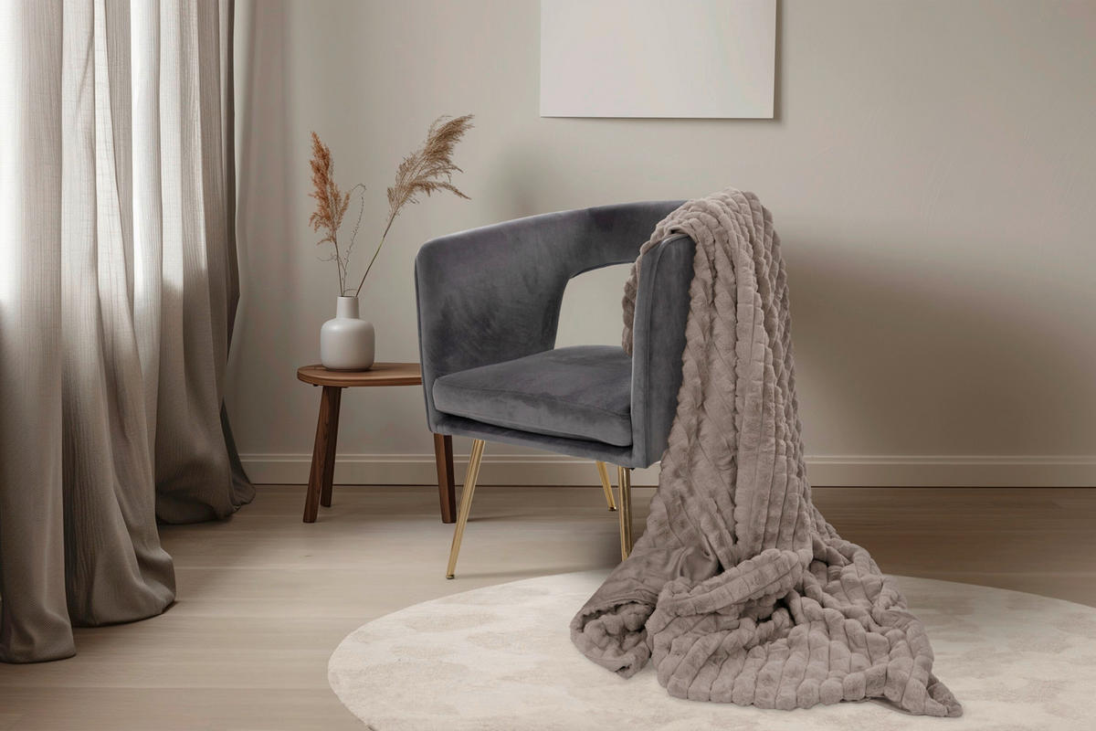 WOHNDECKE 150/200 cm  - Taupe, Basics, Textil (150/200cm) - Kayoom