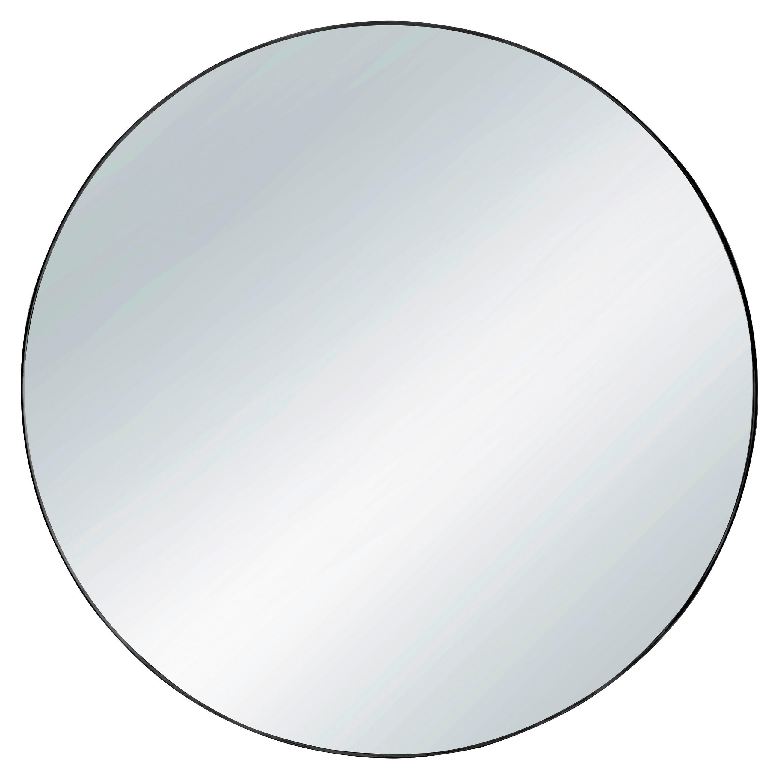 NÁSTENNÉ ZRKADLO 50 cm - čierna, Konventionell, kov/sklo (50cm)
