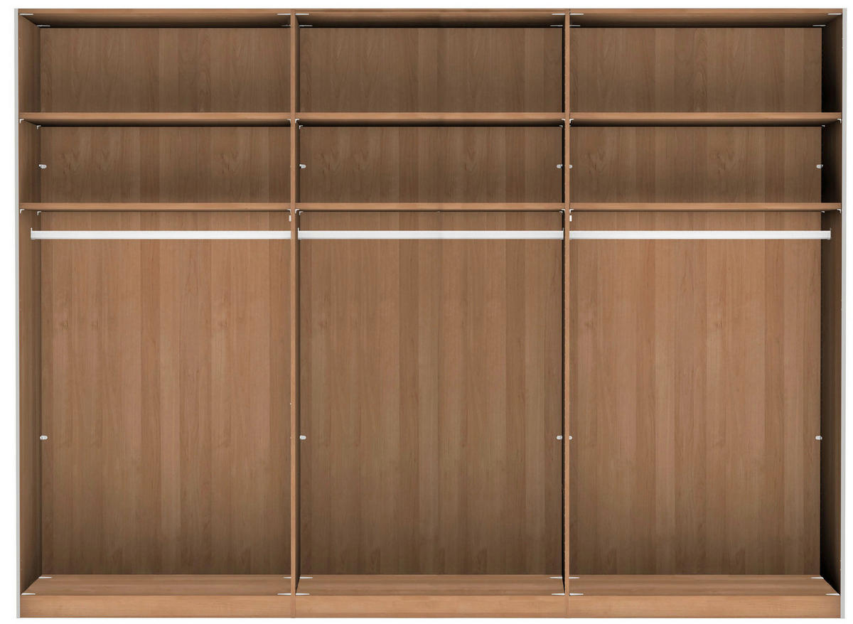 FÜGGESZTETT TOLÓAJTÓS SZEKRÉN részben tömörfa bükk bükk, Pezsgő  - Pezsgő/bükk, Natur, faalapú anyag/Üveg (300/236/67cm) - Linea Natura