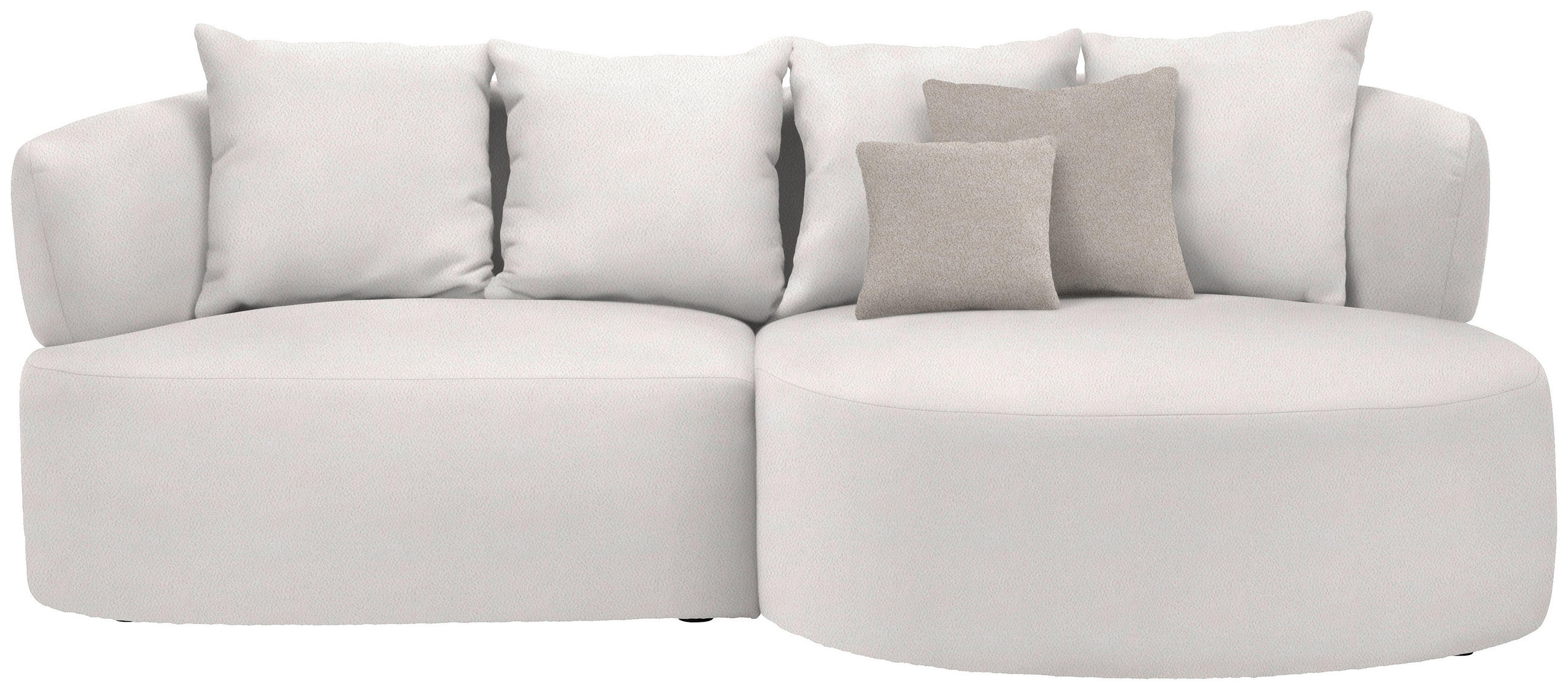 ECKSOFA AMARO - Greige/Creme, MODERN, Kunststoff/Textil (235/166cm) - Hom`in