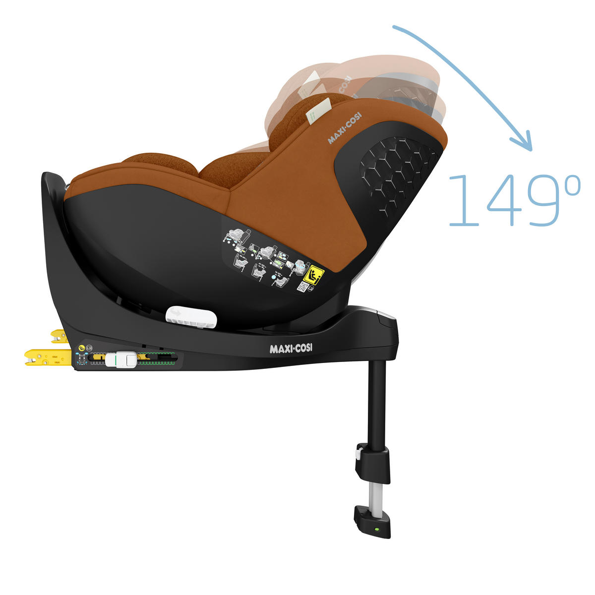KINDERAUTOSITZ Mica Pro Eco i-Size Authentic Cognac   - Cognac, Basics, Kunststoff/Textil (44,2/64,8/68,3cm) - Maxi-Cosi