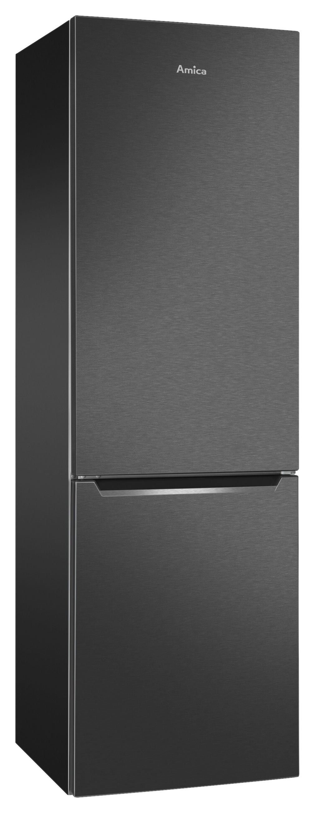 KÜHL-GEFRIER-KOMBINATION KGCL387150S  - Schwarz, Basics, Metall (54/176,0/55,0cm) - Amica