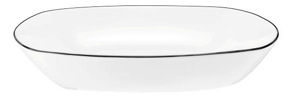 SUPPENTELLER Schwarz, Weiß Porzellan Lido Black Line  - Schwarz/Weiß, Basics, Keramik (21cm) - Seltmann Weiden