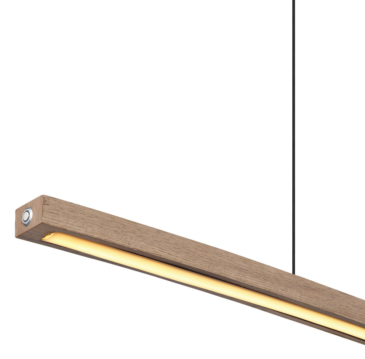 LED-HÄNGELEUCHTE 100/7/120 cm  - Dunkelbraun/Opal, KONVENTIONELL, Holzwerkstoff/Kunststoff (100/7/120cm) - Globo
