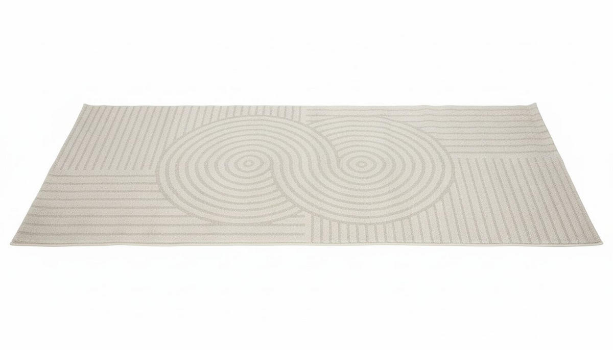 VÄVD MATTA 80/250 cm  - cremefärgad, Klassisk, textil (80/250cm)