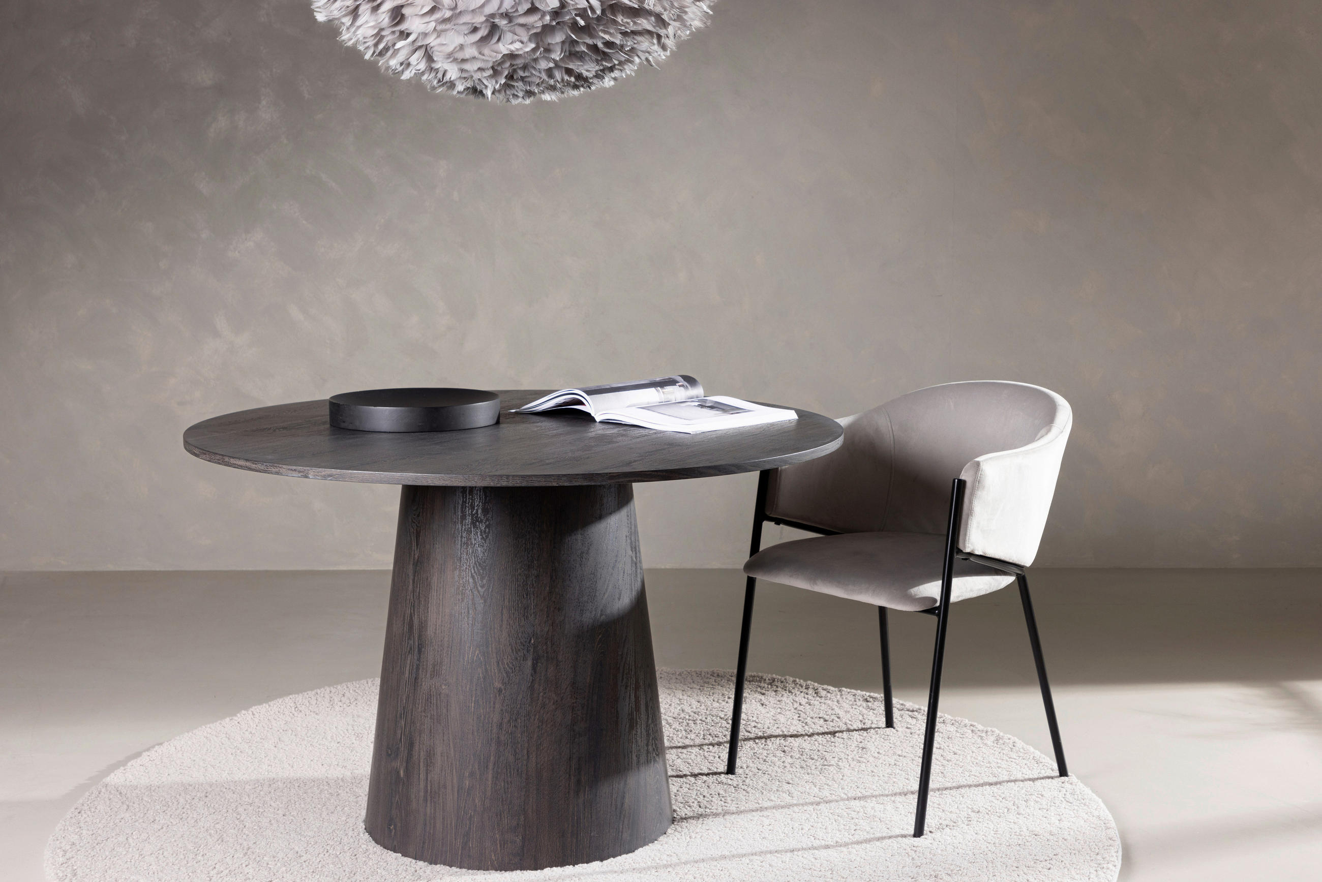 ESSTISCH in Holz 120/120/75 cm  - Schwarz/Braun, Design, Holz (120/120/75cm) - Livetastic
