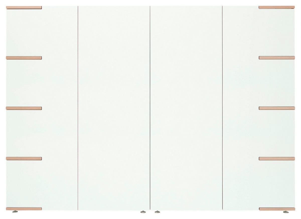 HIGHBOARD  in 200/145/45 cm  - Buchefarben/Alufarben, Design, Holzwerkstoff (200/145/45cm) - Tojo