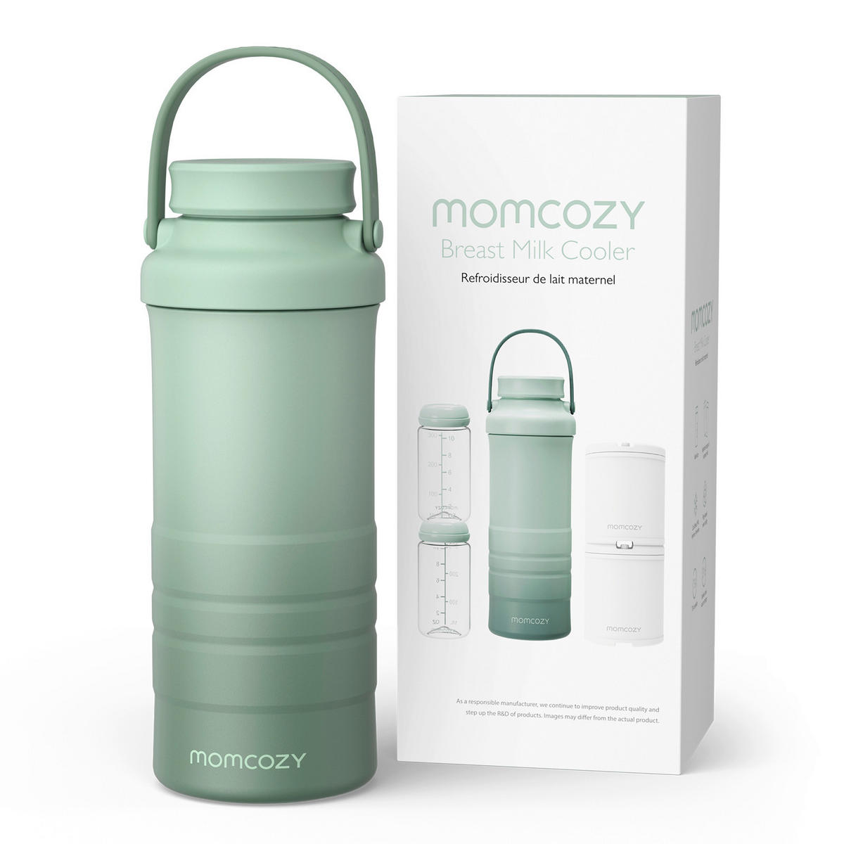 BABYKOSTWÄRMER  - Hellgrün, Basics, Kunststoff (13,7/31,8/12,8cm) - Momcozy