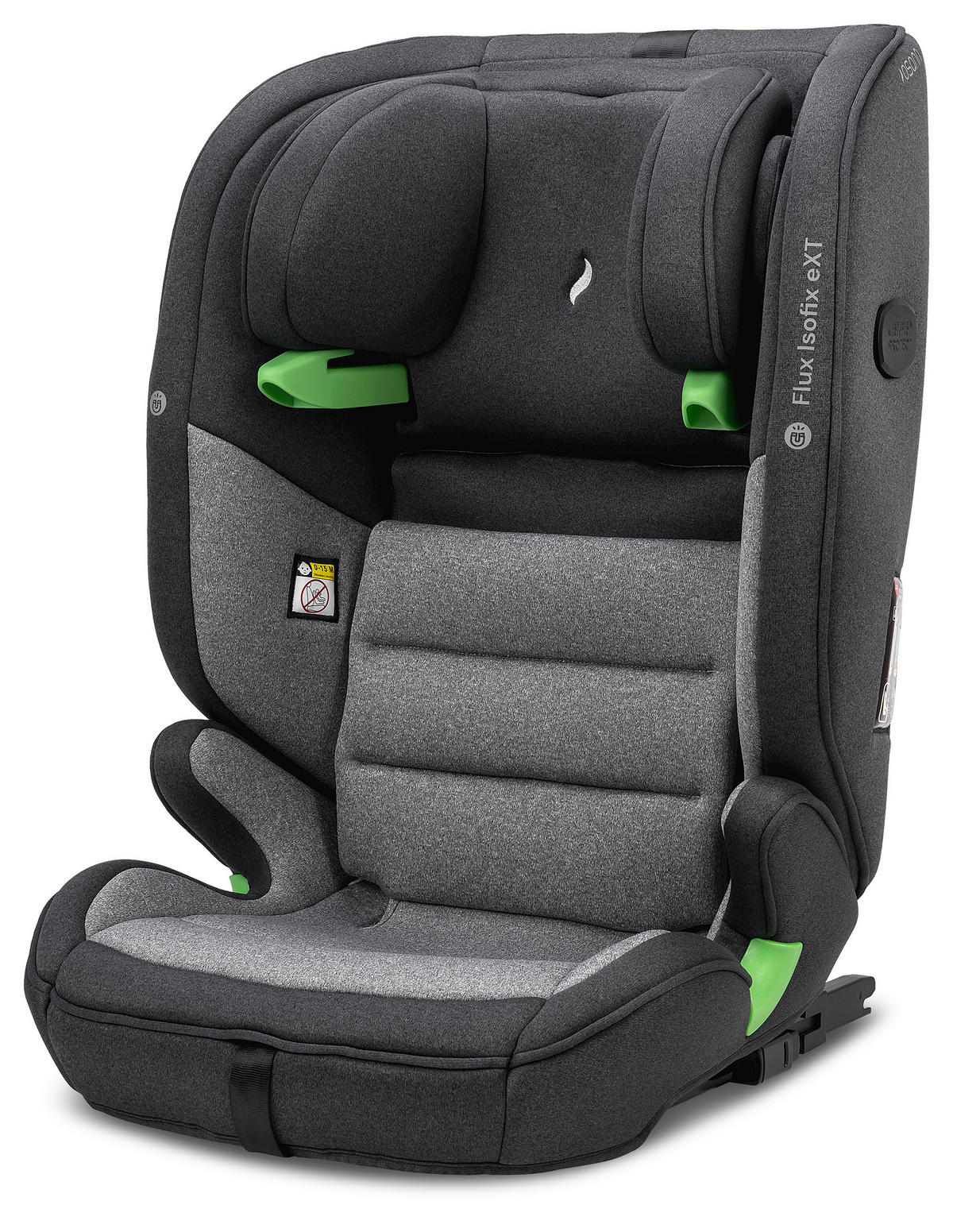 KINDERAUTOSITZ Flux Isofix eXT  - Schwarz/Grau, Basics, Kunststoff/Textil (44/61.5/47cm) - Osann